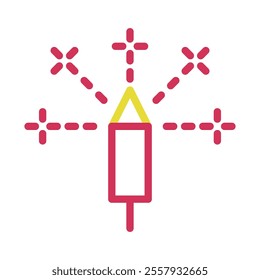 Firework rocket icon. Concept of celebration, party, and fun.