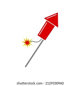 Firework rocket icon design template illustration vector
