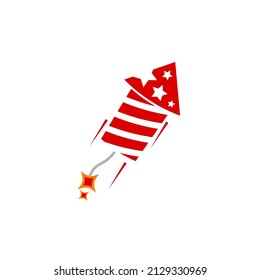Firework rocket icon design template illustration vector