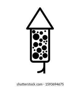 firework rocket icon isolated sign symbol vector illustration - high quality black style vector icons
