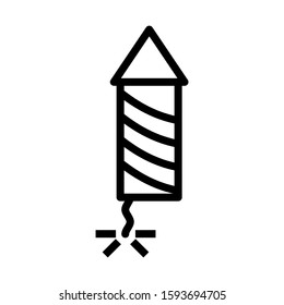 firework rocket icon isolated sign symbol vector illustration - high quality black style vector icons
