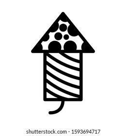 firework rocket icon isolated sign symbol vector illustration - high quality black style vector icons
