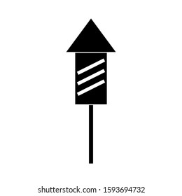 firework rocket icon isolated sign symbol vector illustration - high quality black style vector icons
