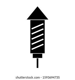 firework rocket icon isolated sign symbol vector illustration - high quality black style vector icons
