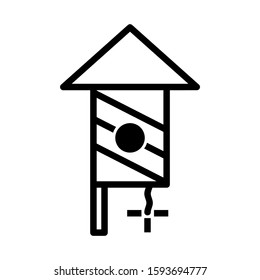 firework rocket icon isolated sign symbol vector illustration - high quality black style vector icons
