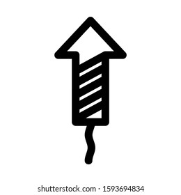 firework rocket icon isolated sign symbol vector illustration - high quality black style vector icons
