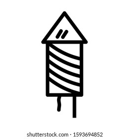 firework rocket icon isolated sign symbol vector illustration - high quality black style vector icons
