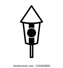 firework rocket icon isolated sign symbol vector illustration - high quality black style vector icons
