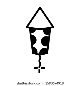 firework rocket icon isolated sign symbol vector illustration - high quality black style vector icons
