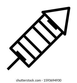 firework rocket icon isolated sign symbol vector illustration - high quality black style vector icons
