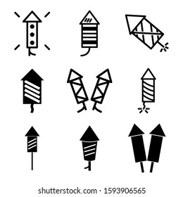 firework rocket icon isolated sign symbol vector illustration - Collection of high quality black style vector icons
