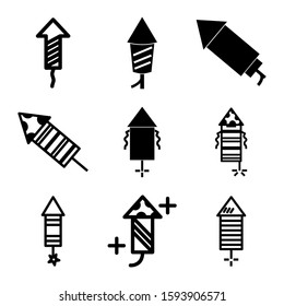 firework rocket icon isolated sign symbol vector illustration - Collection of high quality black style vector icons

