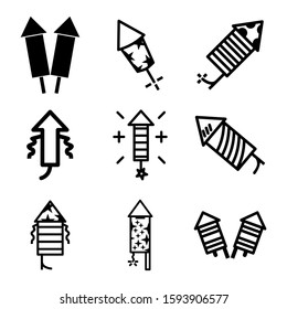 firework rocket icon isolated sign symbol vector illustration - Collection of high quality black style vector icons
