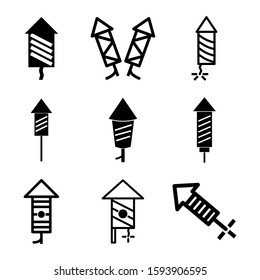 firework rocket icon isolated sign symbol vector illustration - Collection of high quality black style vector icons
