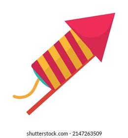 firework rocket icon on white background