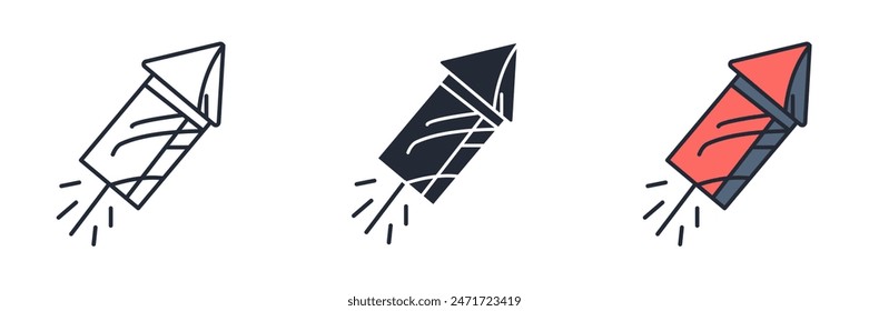 Firework rocket Icon theme symbol vector illustration isolated on white background