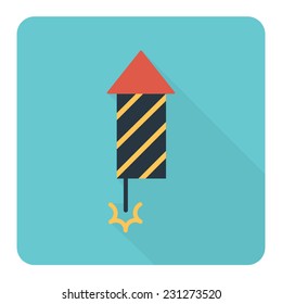 Firework rocket icon. Vector illustration.