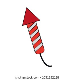 Firework rocket isolated