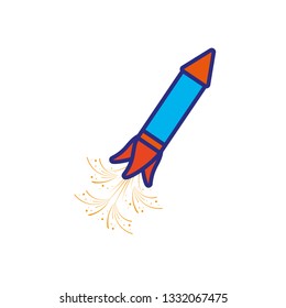 firework rocket isolated icon