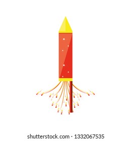 firework rocket isolated icon