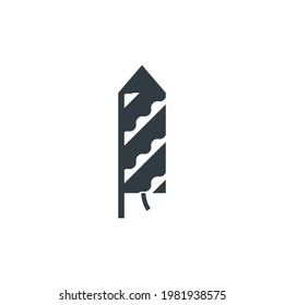 Firework rocket line icon, independence day and christmas, firecracker sign vector graphics, editable stroke linear icon, eps 10