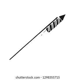 firework rocket vector doodle sketch isolated on white backgroun