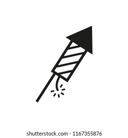 firework rocket vector icon 