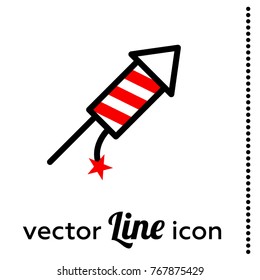 firework rocket vector icon