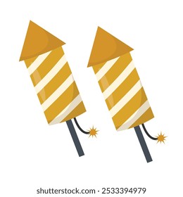 Firework rockets icon. new year party icon set illustration
