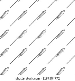 firework seamless pattern isolated on white background