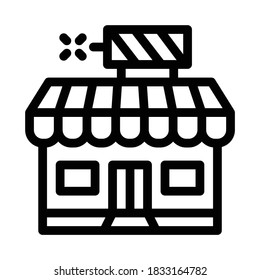 firework shop icon vector. firework shop sign. isolated contour symbol illustration