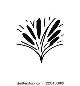 firework silhouette vector icon. isolated object.