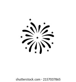Firework simple flat icon vector