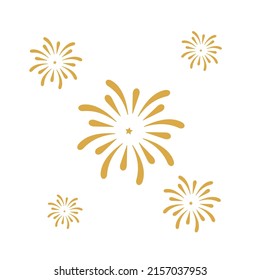 Firework simple flat icon vector