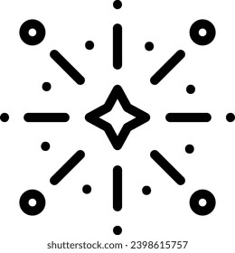 Firework single vector line icon