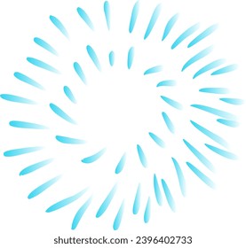 Firework sparkle blue color vector