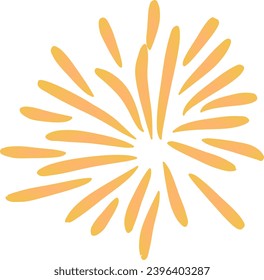 Firework sparkle orange color vector