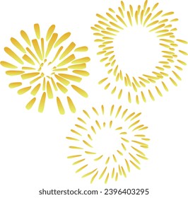 Firework sparkle orange color vector