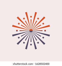 Firework and sparkle vector icon design.
