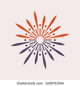 Firework and sparkle vector icon design.