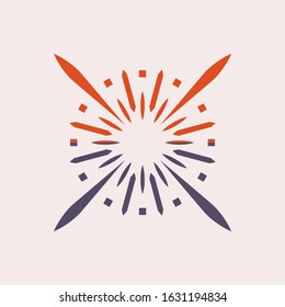 Firework and sparkle vector icon design.