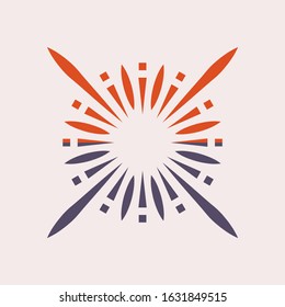 Firework and sparkle vector icon design.