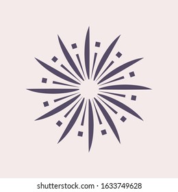 Firework and sparkle vector icon design.