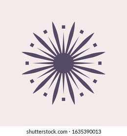 Firework and sparkle vector icon design.