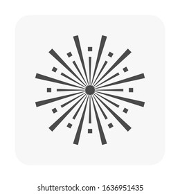 Firework and sparkle vector icon design.