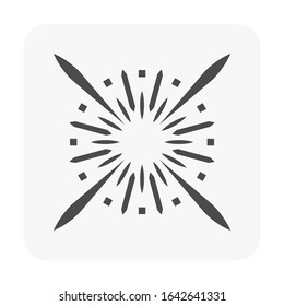 Firework and sparkle vector icon design.