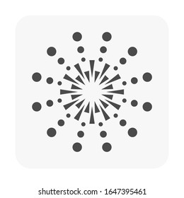 Firework and sparkle vector icon design.