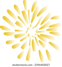 Firework sparkle yellow color vector