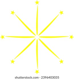 Firework sparkle yellow color vector