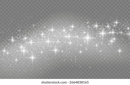 Firework sparkles in the dark sky where stardust glitter snow particles and light create a festive bright magic explosion with shimmer

